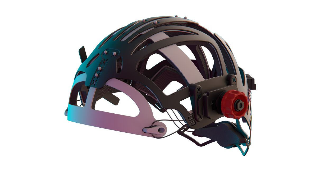Optrel IsoFit X Headgear, Red Knobs (5003.298)