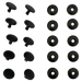 Optrel Repairs Kit for PAPR Face Seals, 10 Rivets and Clamping Disks (5003.515)