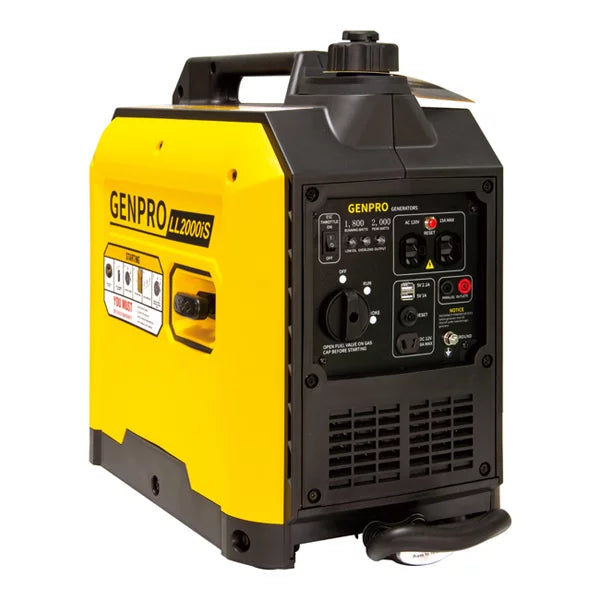 Gas Inverter Genpro LL2000iSL 2000W Whisper Quiet Portable Gasoline Inverter Genera ...