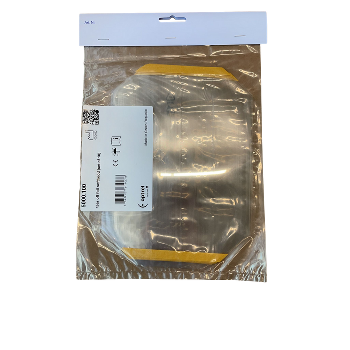 Optrel Clear Tear-off Lens Cover for Softhood Series, 10 Pack (5000.100) - image 2
