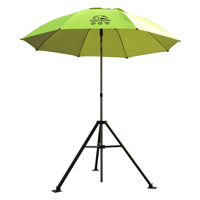 Black Stallion Core Industrial Umbrella w/Tripod Stand UB250-YEL