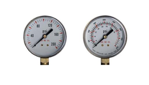 Regulator Repair Replacement Gauges For Oxygen -2" x 200 psi & 4000 psi Welding
