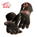 BSX Stick/MIG Welding Gloves - Black with Red Flames
