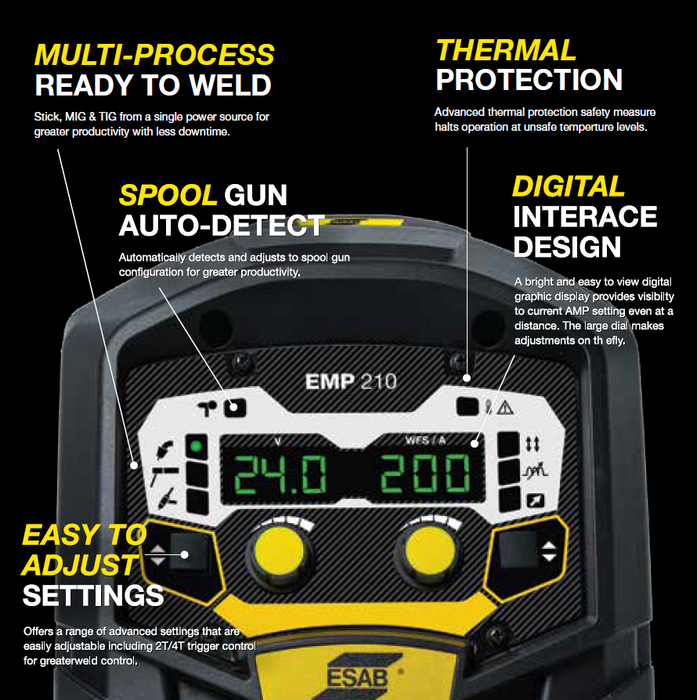 ESAB EMP 210 Multi Process 200A Welder - 0700503200